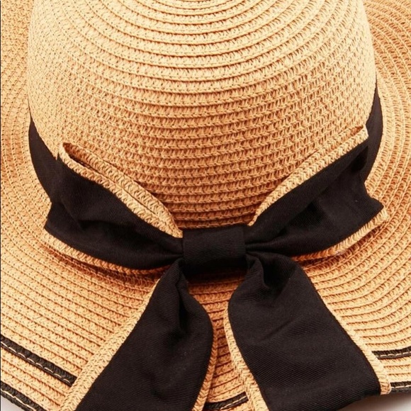 NEW Boutique! Black Ribbon Sun Hat - Picture 3 of 5